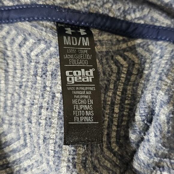 Women's Under Armour Cold Gear Hoodie Size Medium Blue - Picture 4 of 4